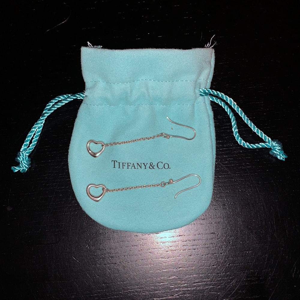 TIFFANY & CO STERLING HEART EARRINGS